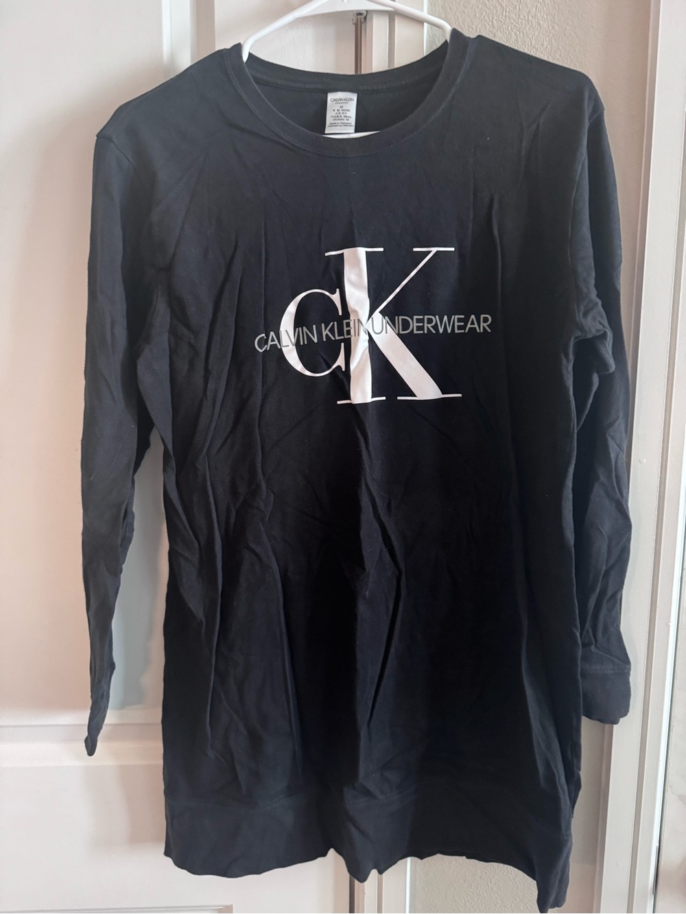 Calvin Klein Black Sleepwear Tee with White Label
